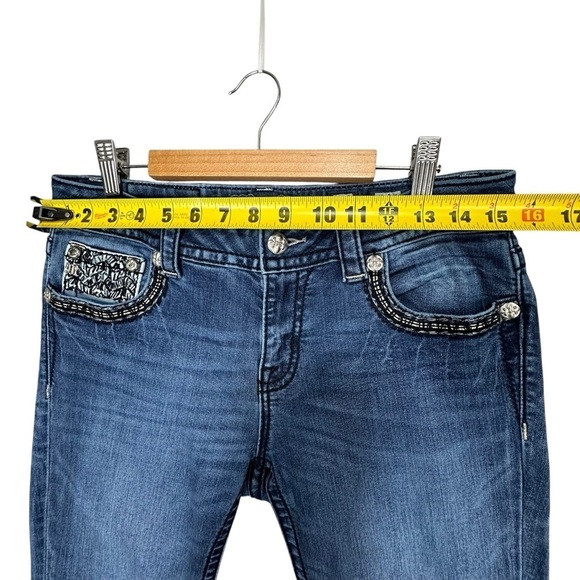 Miss Me Signature Boot Cut Jeans Womens 29X32 Blue Slim Fit Mid-Rise - Picture 7 of 8